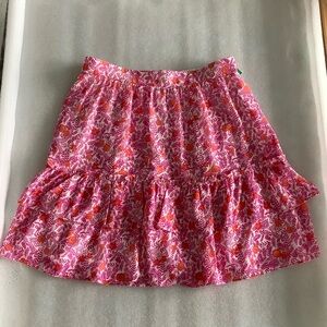 J. Crew Orange and Pink Floral fully lined Skirt, Size XS